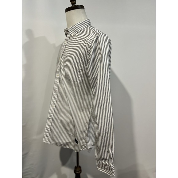 Scotch And Soda Men's Button Up Shirt Black And‎ White Stripe Large - Picture 2 of 7